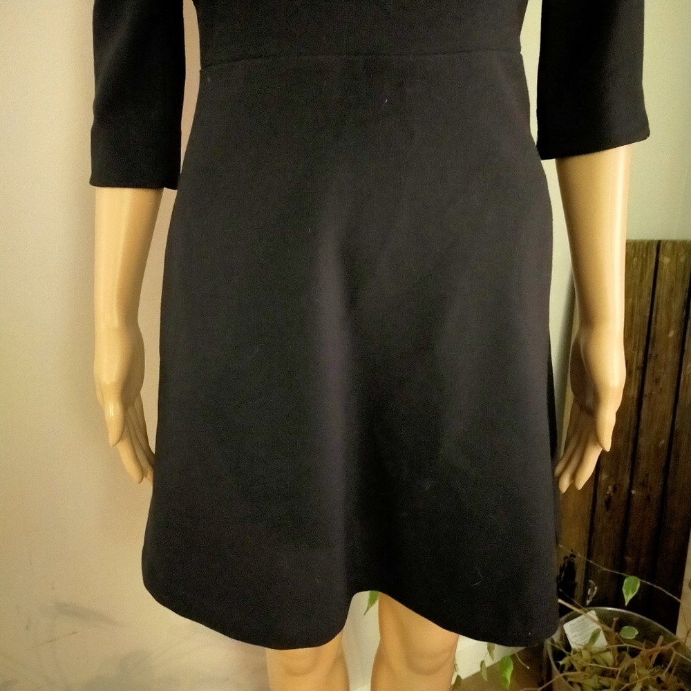 Zara Trf Collection Black Fit and Flare Mini Dress Back Cut Out - Picture 3 of 13